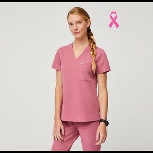 Figs Pink Quartz Catarina Top NEW